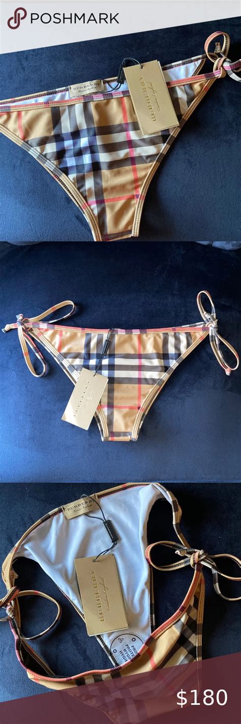 burberry bikini bottoms|burberry one shoulder swimsuit.